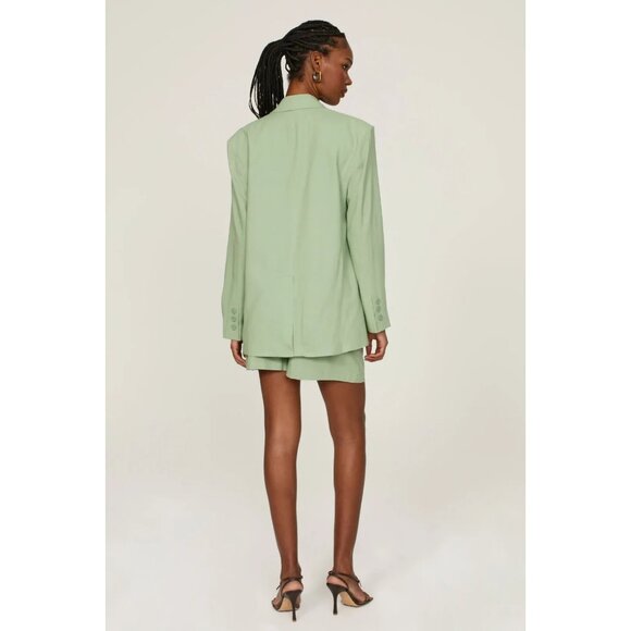 Thakoon Green Oversized Linen Blend Blazer Jacket Size 4 - Picture 3 of 9